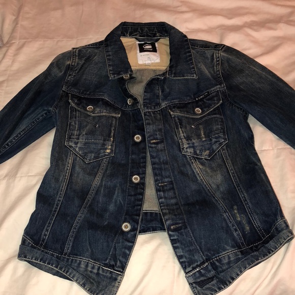 raw blue denim jacket